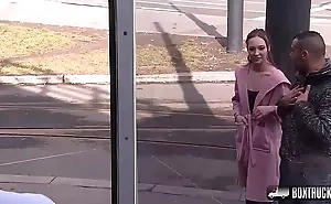 Simona Dreweova  is engulfing and fucking a stranger alongside our FuckTruck alongside public