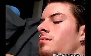 Muscular Mike Roberts chainsmoking and masturbation