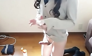 japanese sailor cosplay crossdresser masturbation