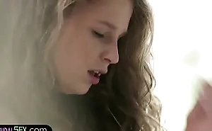 Cute euro amateur riding lovers cock
