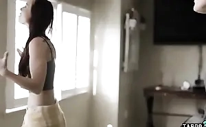 Closeted lesbian coaxed into plainly fuck with BF