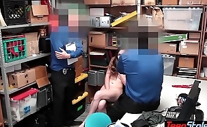 Two dirty LP officer humiliated with an increment of fucked a teen thief